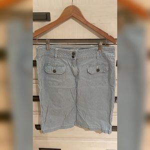 Per Se Striped Midi Skirt